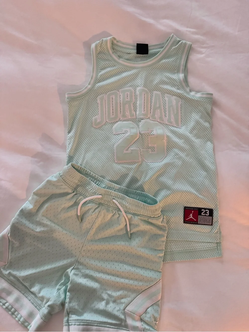 Nike Jordan Mesh Tank & Shorts Set - Mint Green/White